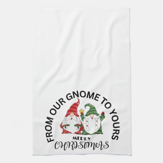 Weihnachts Gnome Küche Teetuch Geschirrtuch (Vertikal)