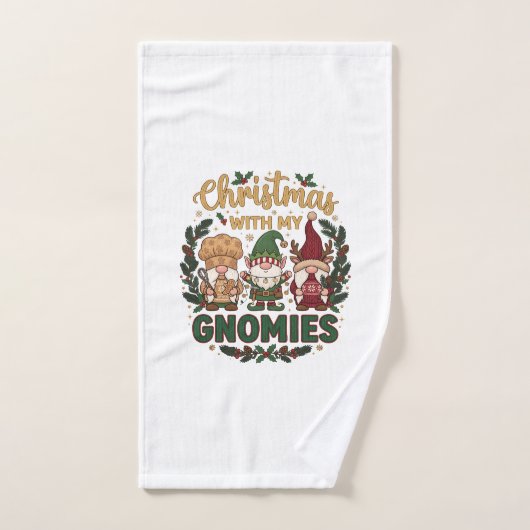 Weihnachts-Gnome Lichterkette Zuckerstange Handtuch (Handtuch)