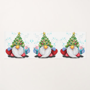 Weihnachts-Gnome mit Geschenk Yoga Mat Yogamatte
