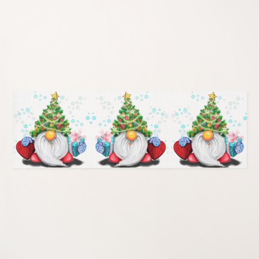 Weihnachts-Gnome mit Geschenk Yoga Mat Yogamatte (Vorderseite (Horizontal))
