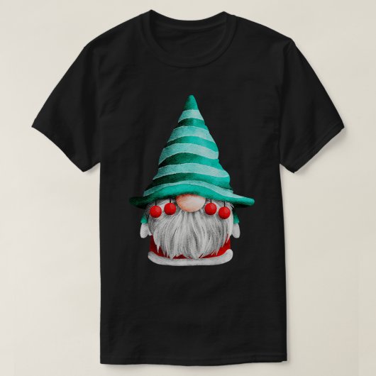 Weihnachts-Gnome mit Hut und Bart Holiday Red Pre T-Shirt (Design vorne)