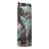 Weihnachts-Gnome mit Schneeglobe Thermosbecher (Nach rechts gedreht)