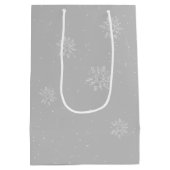 Weihnachts-Gnome mit Teddy Bear Mittlere Geschenktüte (Rückseite)