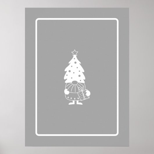 Weihnachts Gnome moderne Skandi Dekoration (Vorne)
