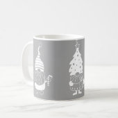 Weihnachts Gnome moderne Skandi Dekoration Kaffeetasse (Vorderseite Links)