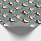 Weihnachts-Gnome-Muster Geschenkpapier (Ecke)