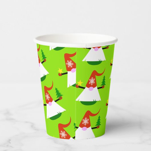 Weihnachts-Gnome-Party Pappbecher (Rechts)