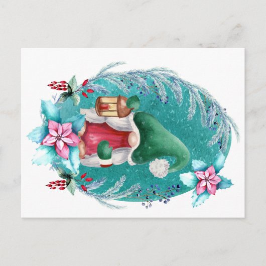 Weihnachts-Gnome-Postkarte - Adventure Holiday Postkarte (Vorderseite)