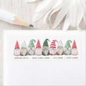 Weihnachts-Gnome-Rücksendeadressen-Aufkleber (Insitu)