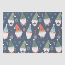 Weihnachts-Gnome Santa Claus Blau Grün Whimsical