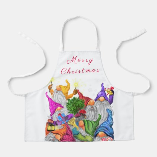 Weihnachts-Gnome-Schürze Schürze (Vorderseite)
