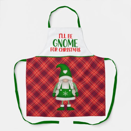 Weihnachts-Gnome-Schürze Schürze (Vorderseite)