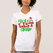 Weihnachts-Gnome-Shirt - Nice List Crew! T-Shirt (Vorderseite)