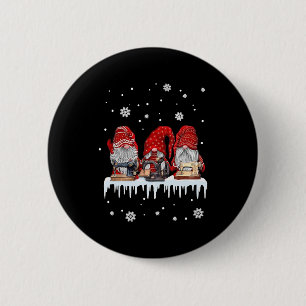Weihnachts-Gnome Shirt Rote Nomenklatur Nähmaschin Button