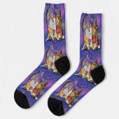 Weihnachts-Gnome-Socken Socken (Linkes Detail)