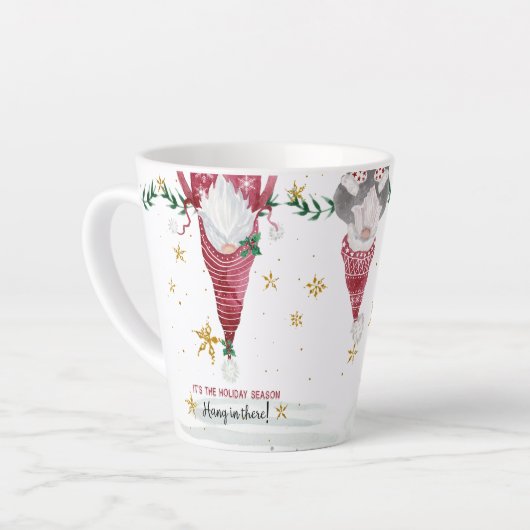 Weihnachts-Gnome-Stars in Foliage Hang in There Milchtasse (Linke Ecke)