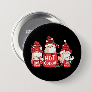 Weihnachts-Gnome und heiße Kakao Button