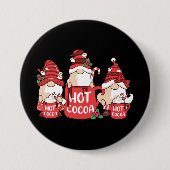 Weihnachts-Gnome und heiße Kakao Button (Vorderseite)