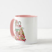 Weihnachts-Gnome und Peppermint-Kaffee Tasse (Vorderseite Links)