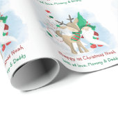 Weihnachts-Gnome und Reindeer Niedlich Personalisi Geschenkpapier (Rolleneckpunkt)