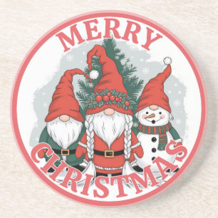 Weihnachts-Gnome-Untersetzer Getränkeuntersetzer