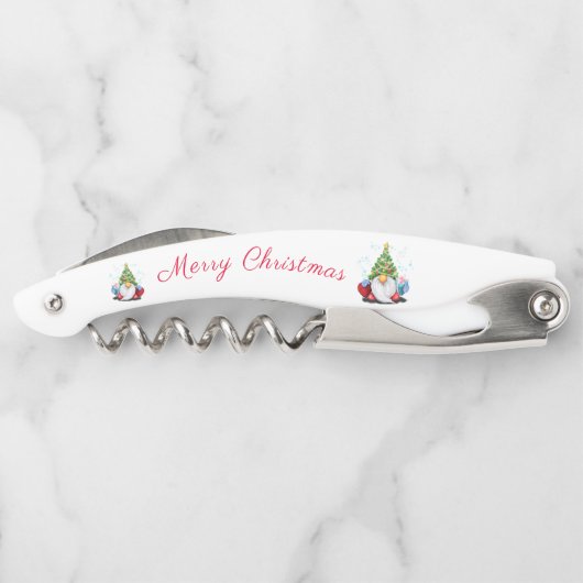 Weihnachts-Gnome-Waiter-Schraube Kellnermesser (Rückseite)