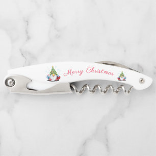 Weihnachts-Gnome-Waiter-Schraube Kellnermesser