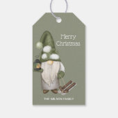 Weihnachts-Gnome-Wald Geschenkanhänger (Rückseite)