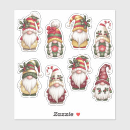 Weihnachts-Gnome-Weihnachtsaufkleber Aufkleber