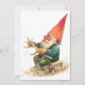 Weihnachts-Gnome-Weihnachtskarte Feiertagskarte (Vorderseite)