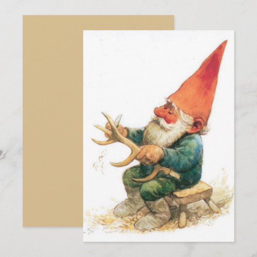 Weihnachts-Gnome-Weihnachtskarte Feiertagskarte (Vorne/Hinten)