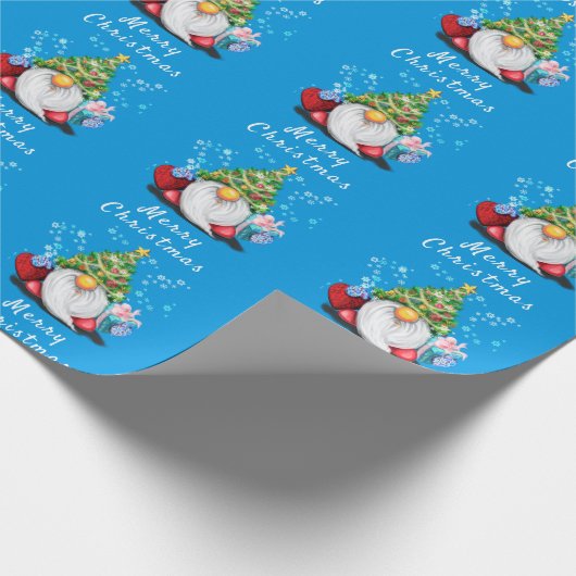 Weihnachts-Gnome-Wrapping Geschenkpapier (Ecke)