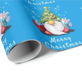 Weihnachts-Gnome-Wrapping Geschenkpapier (Rolleneckpunkt)