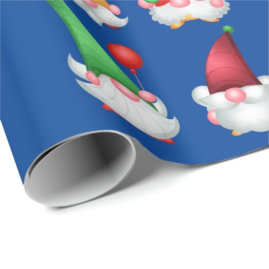 Weihnachts-Gnome-Wrapping Geschenkpapier (Rolleneckpunkt)