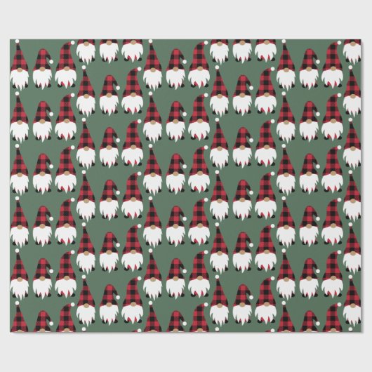 Weihnachts-Gnome-Wrapping Geschenkpapier (Flach)