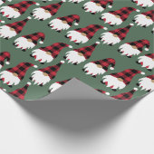 Weihnachts-Gnome-Wrapping Geschenkpapier (Ecke)