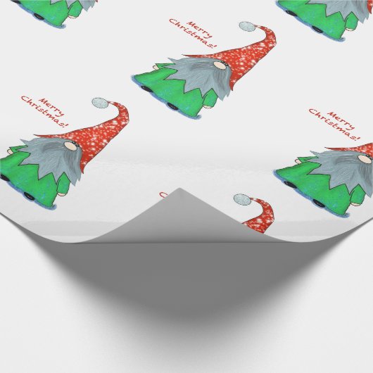 Weihnachts-Gnome-Wrapping Geschenkpapier (Ecke)