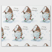 Weihnachts-Gnome-Wrapping Geschenkpapier (Flach)