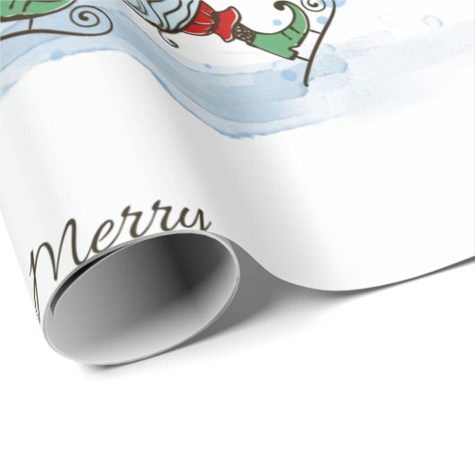 Weihnachts-Gnome-Wrapping Geschenkpapier (Rolleneckpunkt)