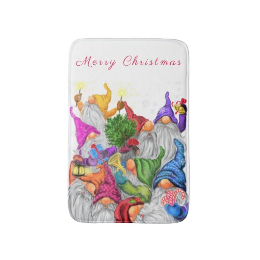 Weihnachts-Gnomes Bath Mat-Geschenk Badematte (Vorderseite Vertikal)