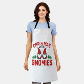 Weihnachts-Gnomes-Feiertags-Gnom-Design Schürze (Getragen)