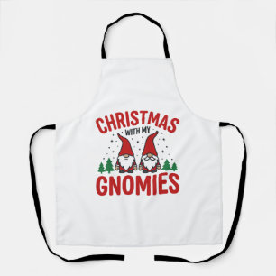 Weihnachts-Gnomes-Feiertags-Gnom-Design Schürze