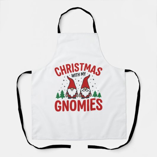 Weihnachts-Gnomes-Feiertags-Gnom-Design Schürze (Vorderseite)