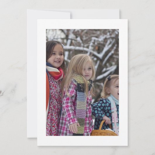 Weihnachts-Gnomes-Foto Dankeskarte (Rückseite)