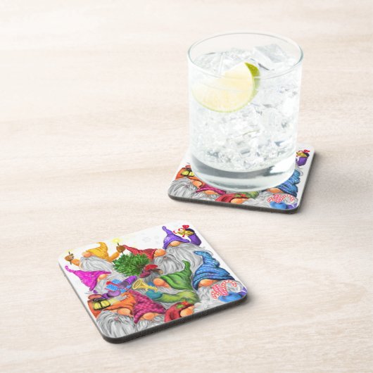 Weihnachts-Gnomes Getränke Coaster Geschenk Getränkeuntersetzer (Rechte Seite)