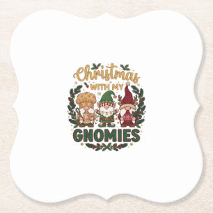 Weihnachts-Gnomes-Lichterkette Zuckerstange Untersetzer