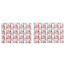 Weihnachts-Gnomes Muster Red White Polka Dot Back Kissenbezug