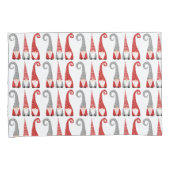 Weihnachts-Gnomes Muster Red White Polka Dot Back Kissenbezug (Vorderseite-Rechts)