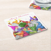 Weihnachts-Gnomes-Paper-Untersetzer Rechteckiger Pappuntersetzer (angewinkelt)