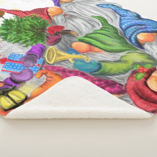 Weihnachts-Gnomes Sherpa Blanket-Geschenk Sherpadecke (3/4)